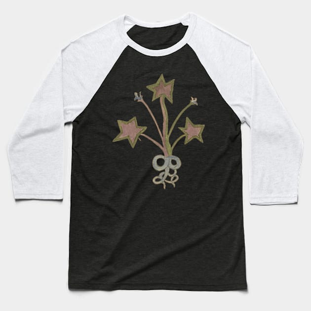 Starry Herbal Medieval Plant Lover Romantic Spiritual Baseball T-Shirt by TV Dinners